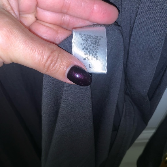 LAmade Heathered Gray Floor Length Cardigan with Side Slits. Made In The USA. - Picture 5 of 6